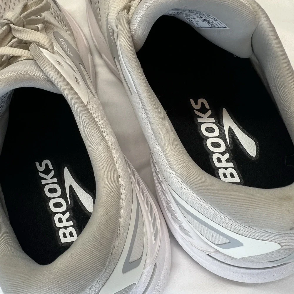 Brooks Adrenaline GTS 23 Women's Size 12 B (Medium) Running Shoes White Gray‎